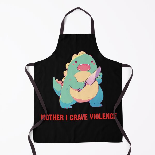 Item preview, Mother I Crave Violence - Cute Funny T-rex Dinosaur Holding Knife designed and sold by aresmeris.