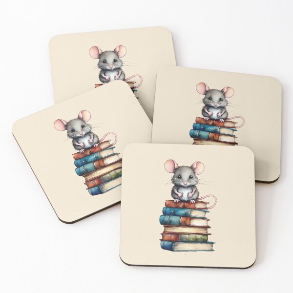 Item preview, bookworm mouse designed and sold by jkrphoto.