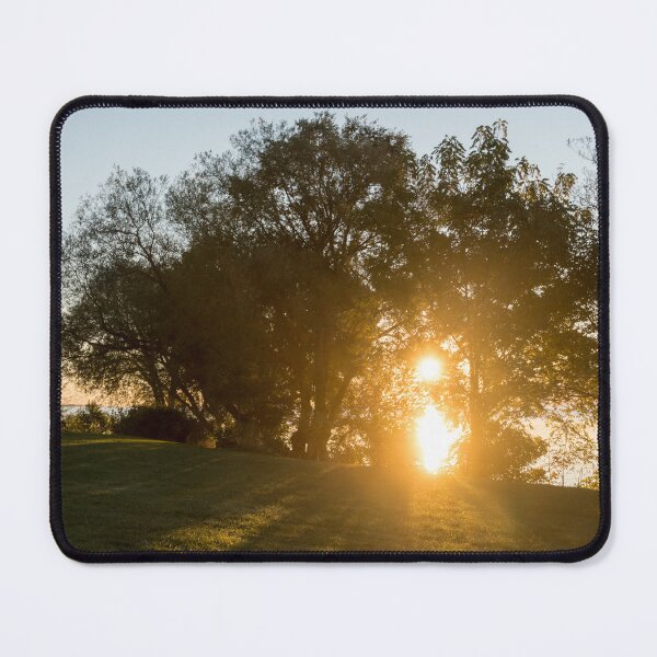 Item preview, Brilliant Lakeside Sunrise Framed by Trees designed and sold by Georgia Mizuleva.