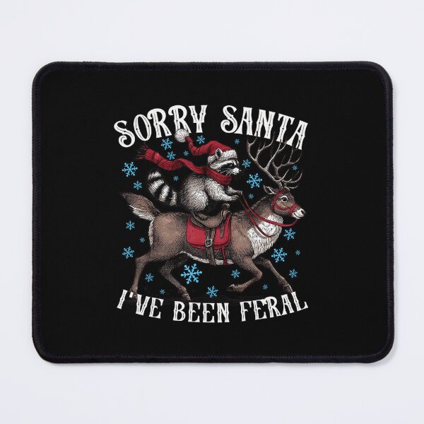 Item preview, Sorry Santa I’Ve Been Feral Raccoon Santa Hat Funny Xmas designed and sold by spirorinin.