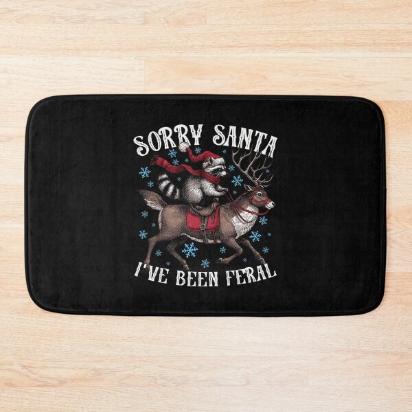Item preview, Sorry Santa I’Ve Been Feral Raccoon Santa Hat Funny Xmas designed and sold by spirorinin.