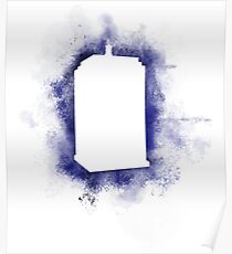 TARDIS - white Poster