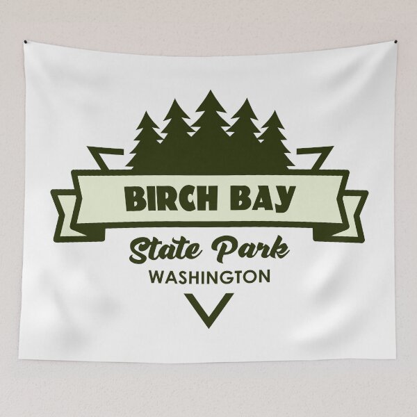 Item preview, Birch Bay State Park Washington Trees And Ribbon designed and sold by bivenart.