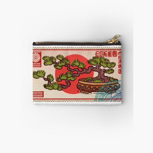 Item preview, Bonsai tree vintage post stamp designed and sold by NevermindOnArt.