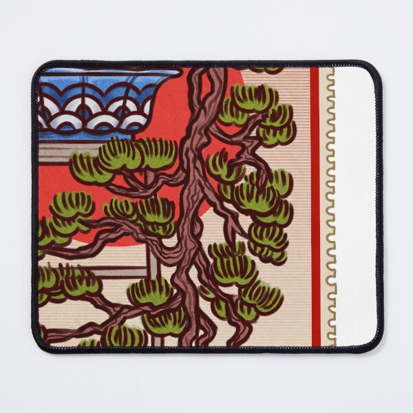 Item preview, Bonsai tree vintage post stamp designed and sold by NevermindOnArt.