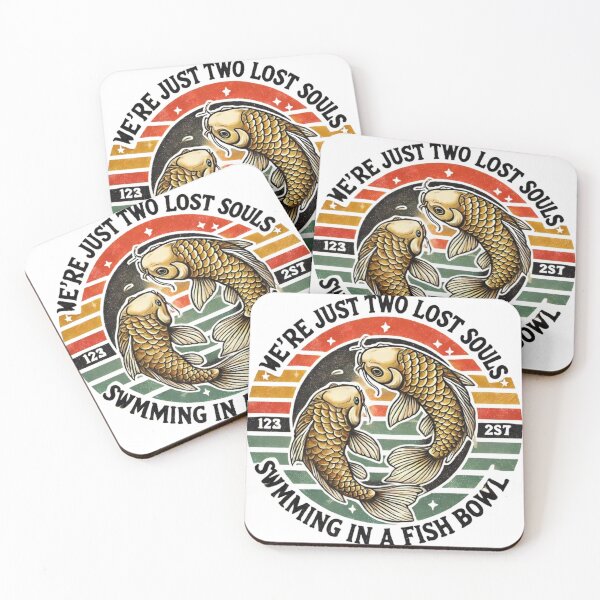 Item preview, Were Just Two Lost Souls Swimming In A Fish Bowl Retro Style designed and sold by SztylishDesigns.