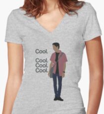 Cool... Cool. Cool. Cool. Women's Fitted V-Neck T-Shirt