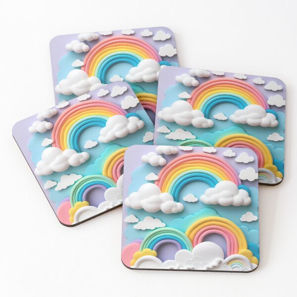 Item preview, Clay rainbow and cloud designed and sold by NolineXpression.