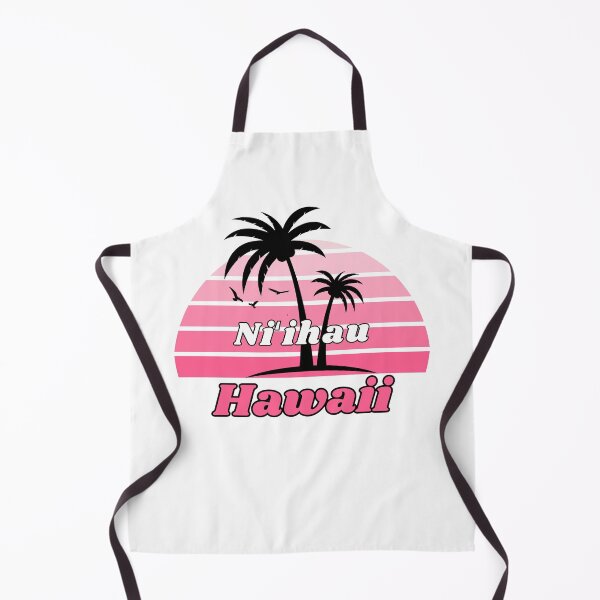 Item preview, Retro Cool Ni'ihau Beach Hawaii Palm Tree at Sunset Souvenirs designed and sold by karmdaf.