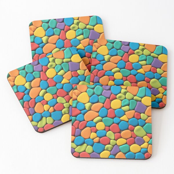 Item preview, Colorful clay pebbles designed and sold by NolineXpression.