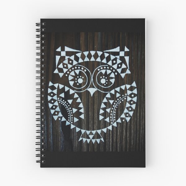 Item preview, owl, board, wood, bird, owl pattern, pictogram, black and white pattern designed and sold by JoannaLasGalery.