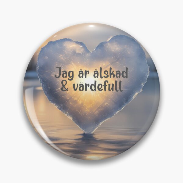 Item preview, Jag är älskad och värdefull Affirmation in Swedish Ice Heart designed and sold by CalmnessbyChoice.