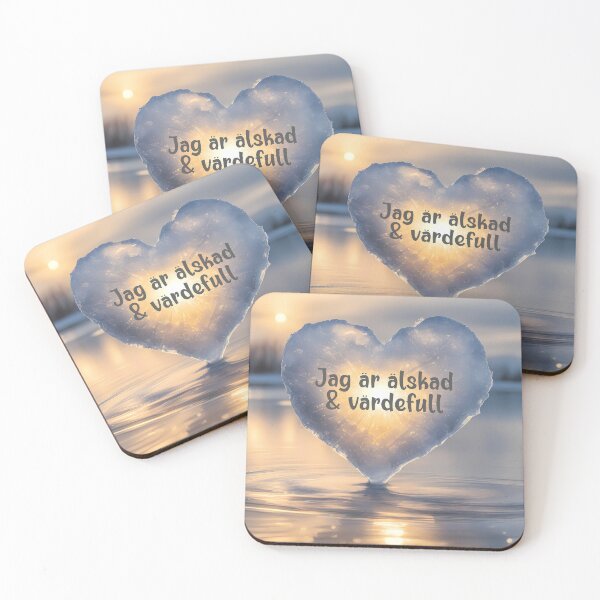 Item preview, Jag är älskad och värdefull Affirmation in Swedish Ice Heart designed and sold by CalmnessbyChoice.