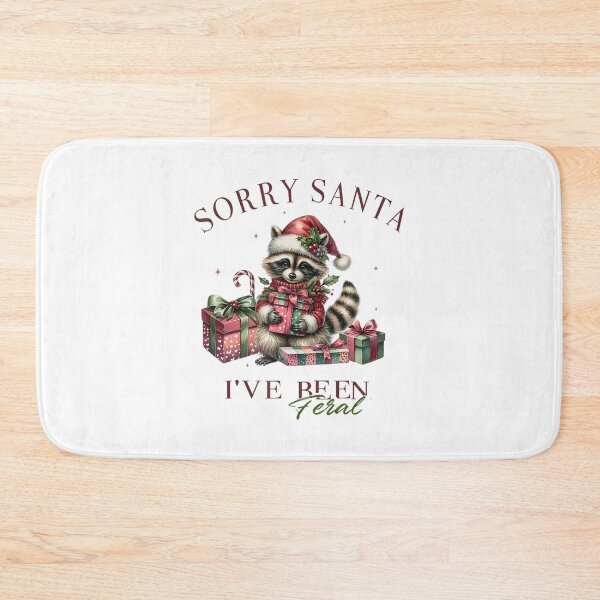 Item preview, Sorry Santa I've Been Feral Feral Raccoon Christmas designed and sold by spirorinin.