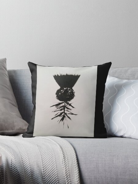 Item preview, Black Scottish Thistle Calligraphy style designed and sold by Amazingraceart.