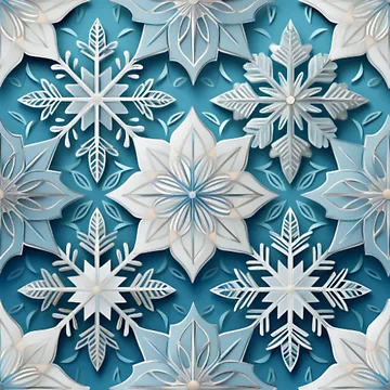 Artwork thumbnail, Elegant Snowflake Pattern by RaiyaTees