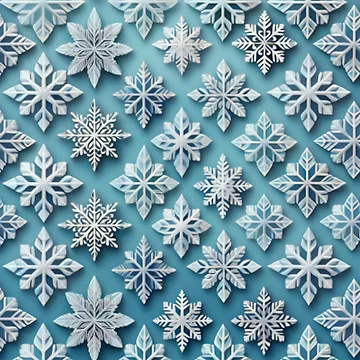 Artwork thumbnail, Frosty Snowflakes Pattern Design by RaiyaTees