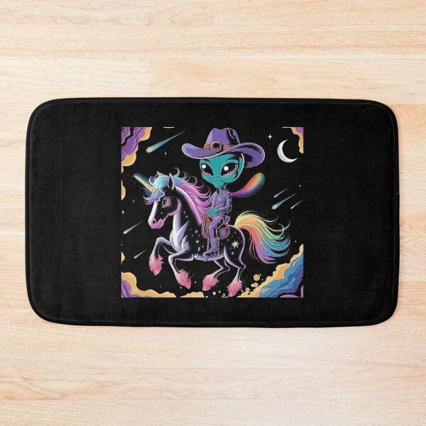 Item preview, Alien Cowboy Riding a Rainbow Unicorn with Stars - Cosmic Fantasy Adventure designed and sold by love3617.