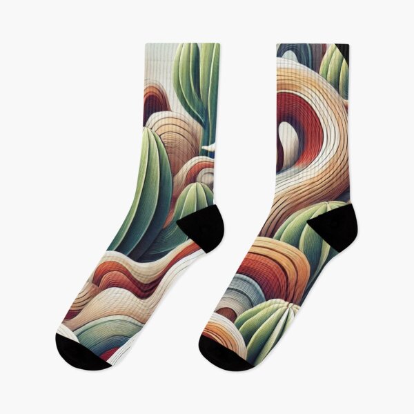 Item preview, Surreal Abstract Landscape of Cacti Forest Desert designed and sold by TribalioDesigns.
