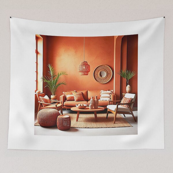Item preview, Terracotta Dream: Modern Bohemian Living Room designed and sold by Ramasarsan.
