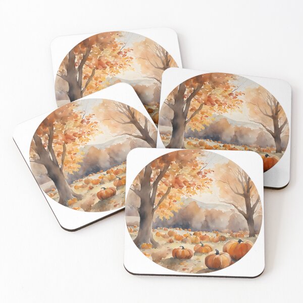 Item preview,   Fall Pumpkin Path, fall vibes, spirit week, vintage cute halloween, watercolor pattern designed and sold by KolorellaS.