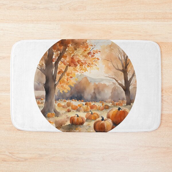 Item preview,   Fall Pumpkin Path, fall vibes, spirit week, vintage cute halloween, watercolor pattern designed and sold by KolorellaS.