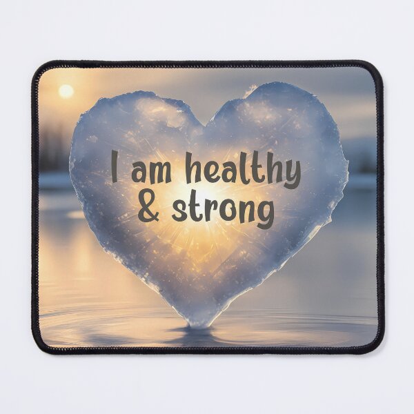 Item preview, I am healthy and strong Affirmation Ice Heart designed and sold by CalmnessbyChoice.