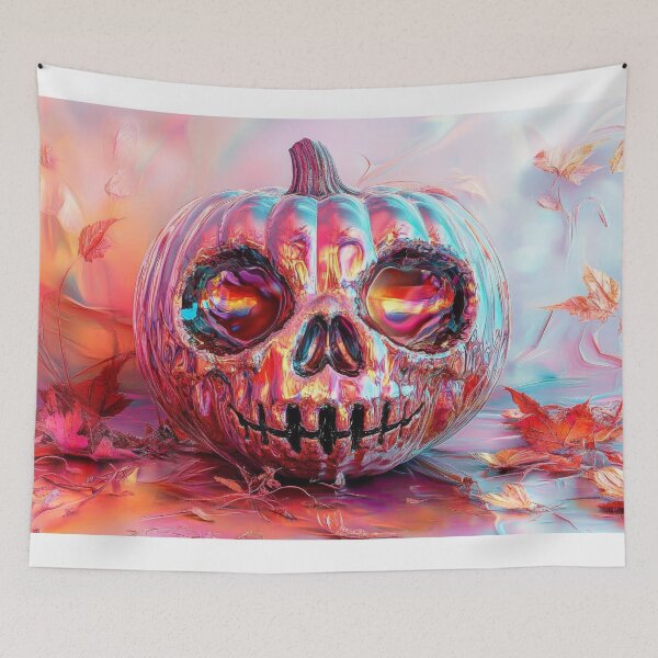 Item preview, Holographic Pumpkin Design 3D | Unique & Vibrant Halloween Decorations designed and sold by emaga.