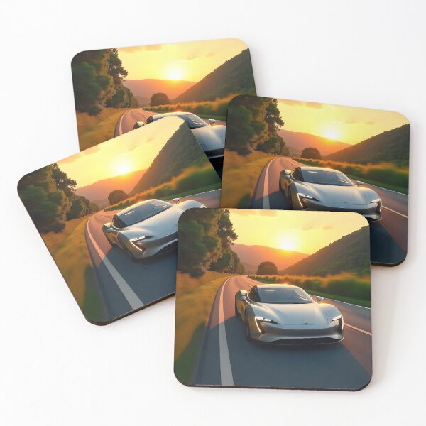 Item preview, Luxury Sports Car on a Winding Road at Sunset designed and sold by RobiCom.