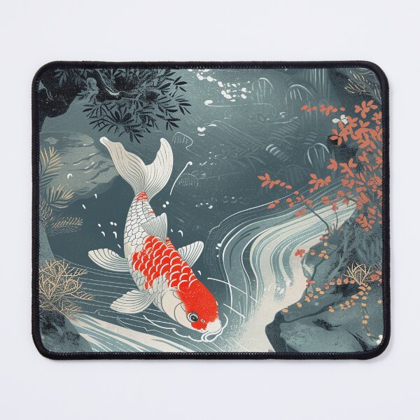 Item preview, Japenese Styled Anime Art Print with Koi in the Stream designed and sold by LagomCitron.