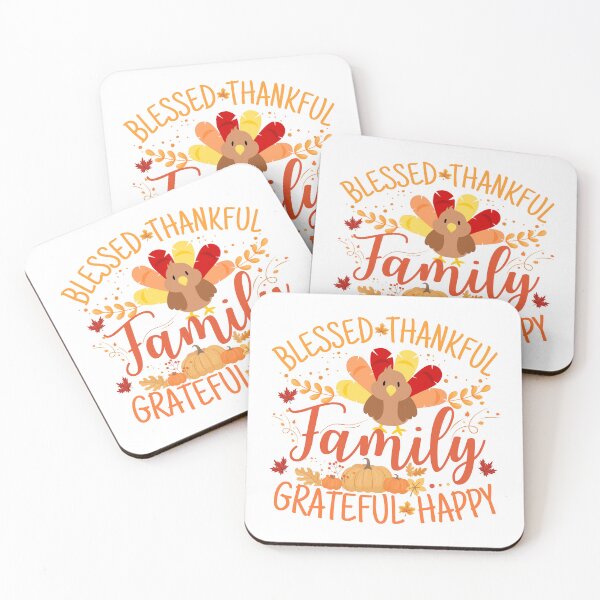 Item preview, Blessed Thankful Family Grateful Happy Funny Turkeys Thanksgiving designed and sold by thebest-2studio.