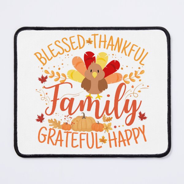 Item preview, Blessed Thankful Family Grateful Happy Funny Turkeys Thanksgiving designed and sold by thebest-2studio.