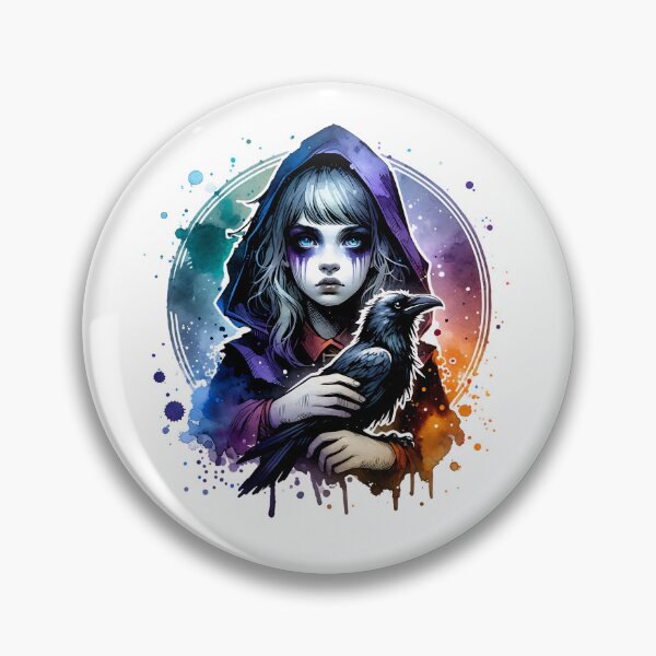 Item preview, Bruja joven con cuervo: diseño de bruja mística. designed and sold by ReneMM.