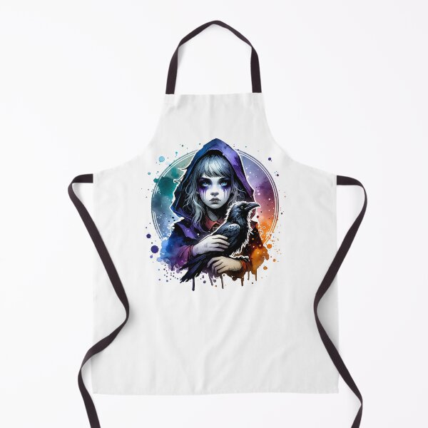 Item preview, Young witch with a raven - mystical witch design. designed and sold by ReneMM.