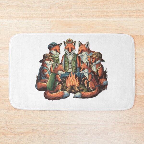 Item preview, CAMPFIRE FOX: GROUP OF FOX SITTING BY CAMPFIRE  designed and sold by Obinne.