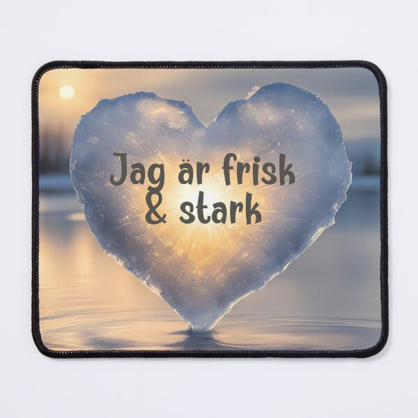 Item preview, Jag är frisk och stark Affirmation in Swedish Ice Heart designed and sold by CalmnessbyChoice.