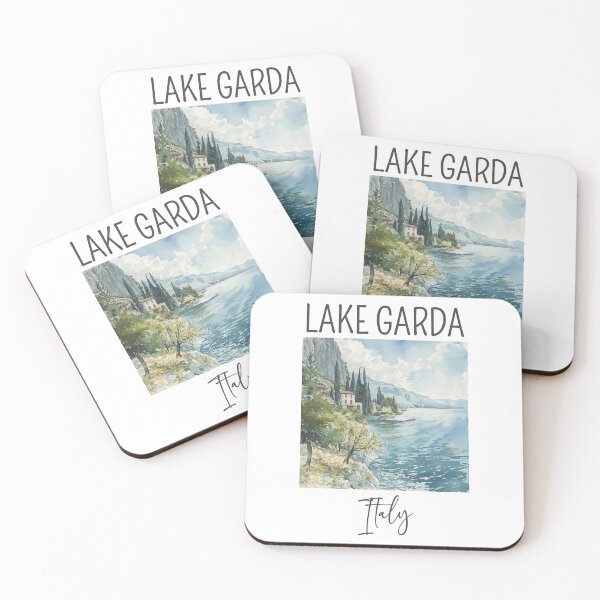 Item preview, A Watercolor Design of Lake Garda - Italy  designed and sold by Sketch-Shack.
