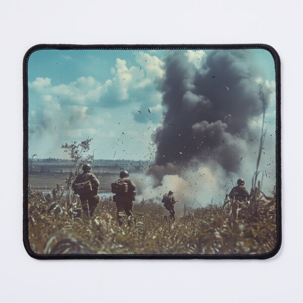 Item preview, Soldiers Advancing Amidst Explosions designed and sold by landletsy.