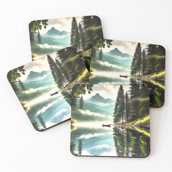 Item preview, Serene Morning at the Lake with Mountain Reflections designed and sold by Ramasarsan.