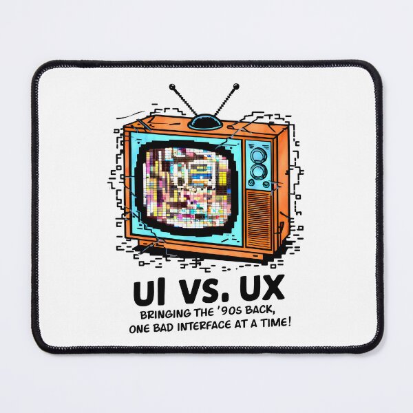 Item preview, Nostalgic Pixels: A Distorted Retro TV Screen Reminds Us of the 90s UI/UX Challenges designed and sold by SplashTastic.