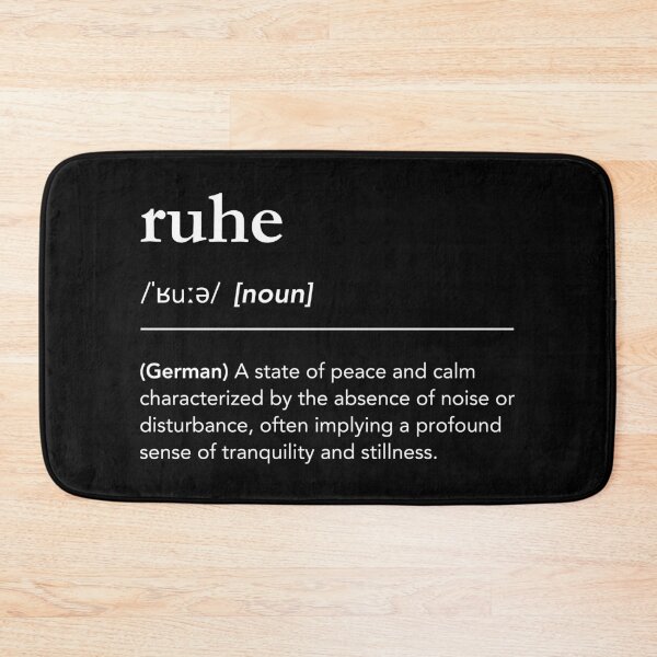 Artikelvorschau, Ruhe-Definition. Bedeutung von Ruhe, deutsche Wörter im Englischen entworfen und verkauft von lagunaklein.
