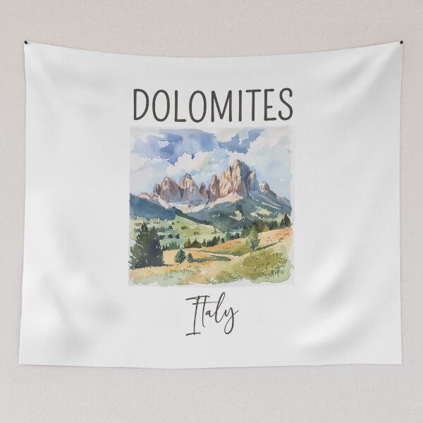 Item preview, A Watercolor Design of Dolomites - Italy  designed and sold by Sketch-Shack.