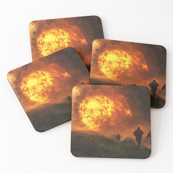 Item preview, Soldiers Advancing Through Fire and Debris designed and sold by landletsy.