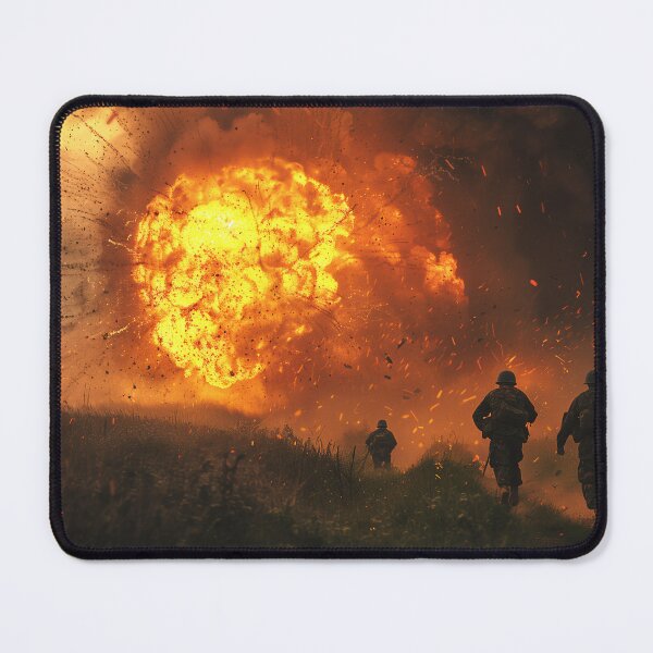 Item preview, Soldiers Advancing Through Fire and Debris designed and sold by landletsy.