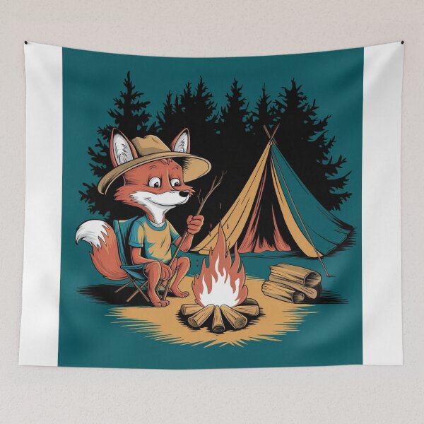 Item preview, CAMPFIRE FOX:  FOX SITTING BY CAMPFIRE  designed and sold by Obinne.