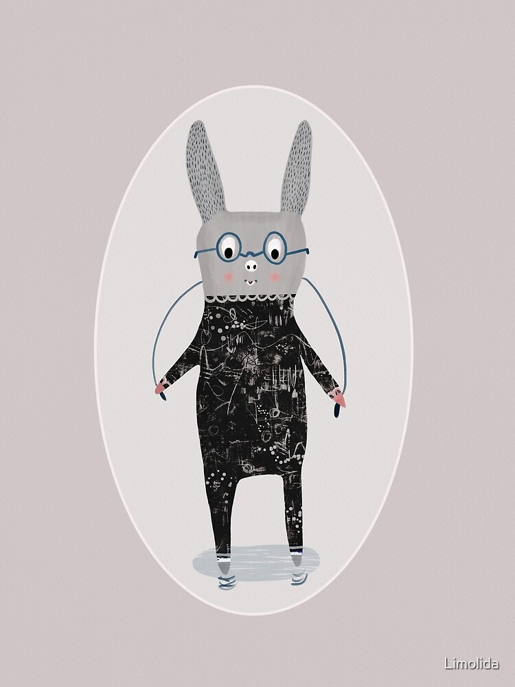 Carte de vœux for Sale avec l'œuvre « Sauter Jack Cartoon Lapin, le temps  pour les sauts de lapin drôle » de l'artiste Limolida