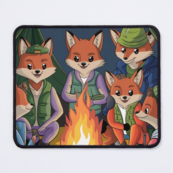Item preview, CAMPFIRE FOX: CARTOON FOX SITTING BY CAMPFIRE designed and sold by Obinne.