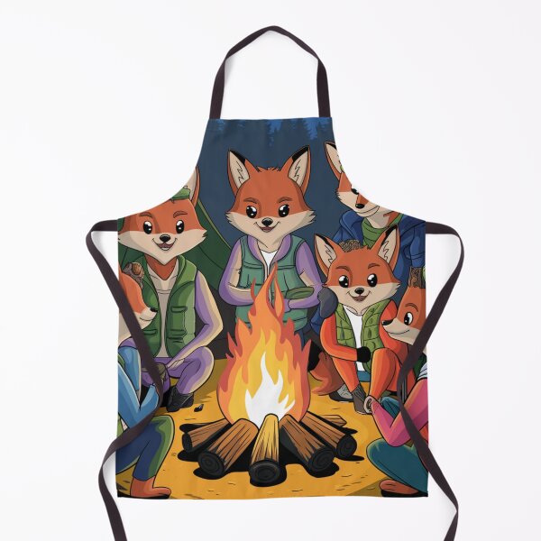 Item preview, CAMPFIRE FOX: CARTOON FOX SITTING BY CAMPFIRE  designed and sold by Obinne.