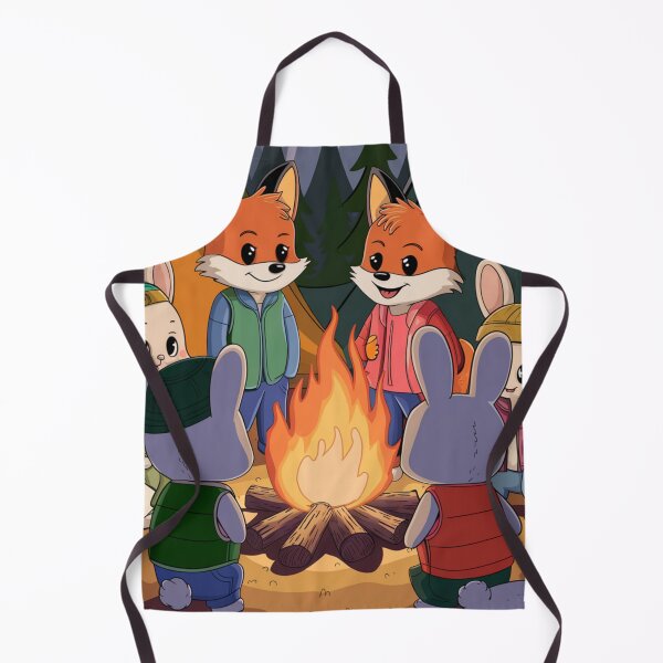 Item preview, CAMPFIRE FOX: FUNNY CARTOON FOX SITTING BY CAMPFIRE  designed and sold by Obinne.