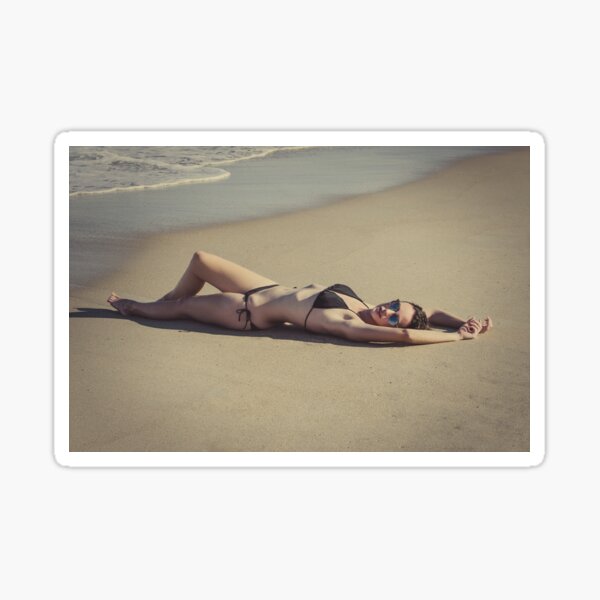 Relaxing on the Beach Sticker